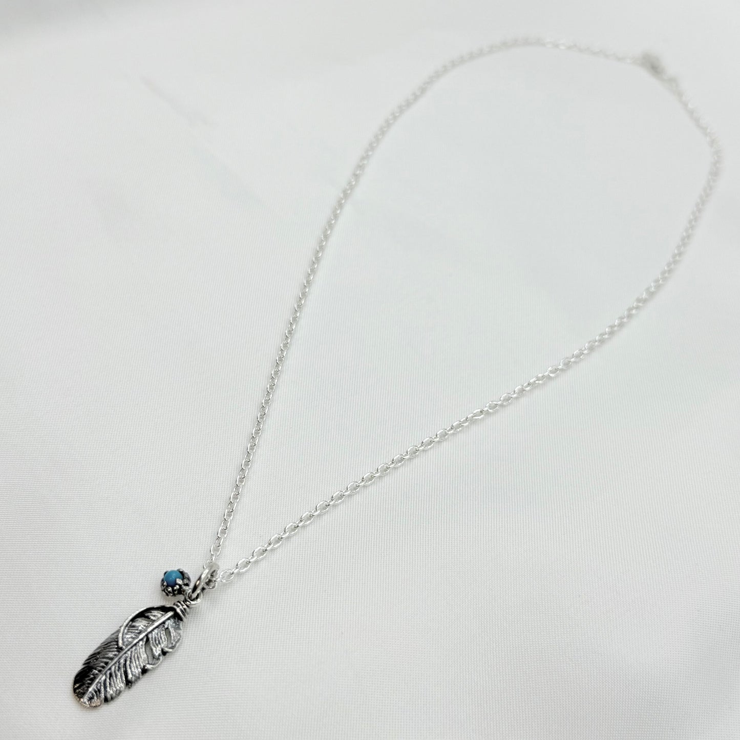 silver925 ターコイズネックレス ウィング 455