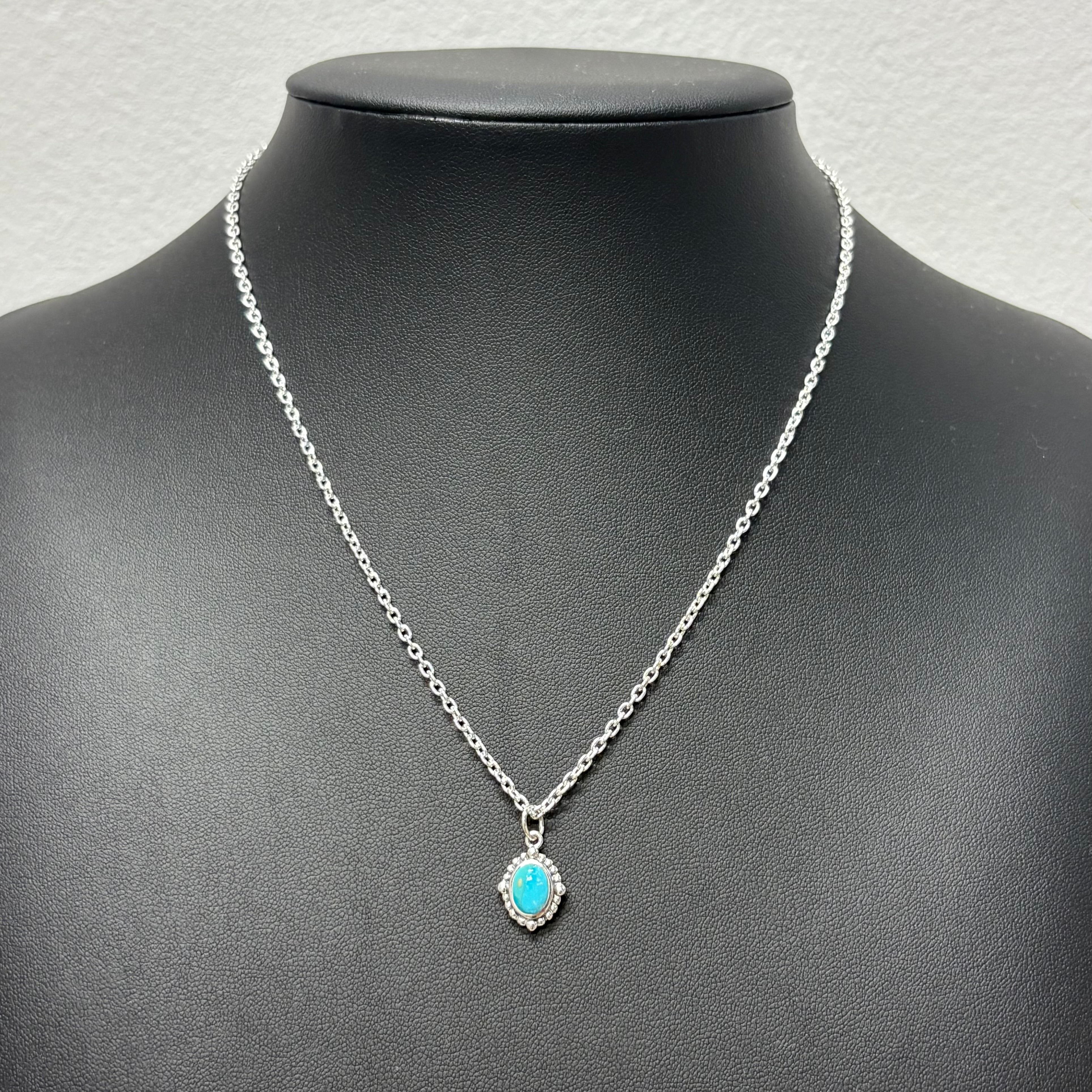 silver925 ターコイズネックレス 616