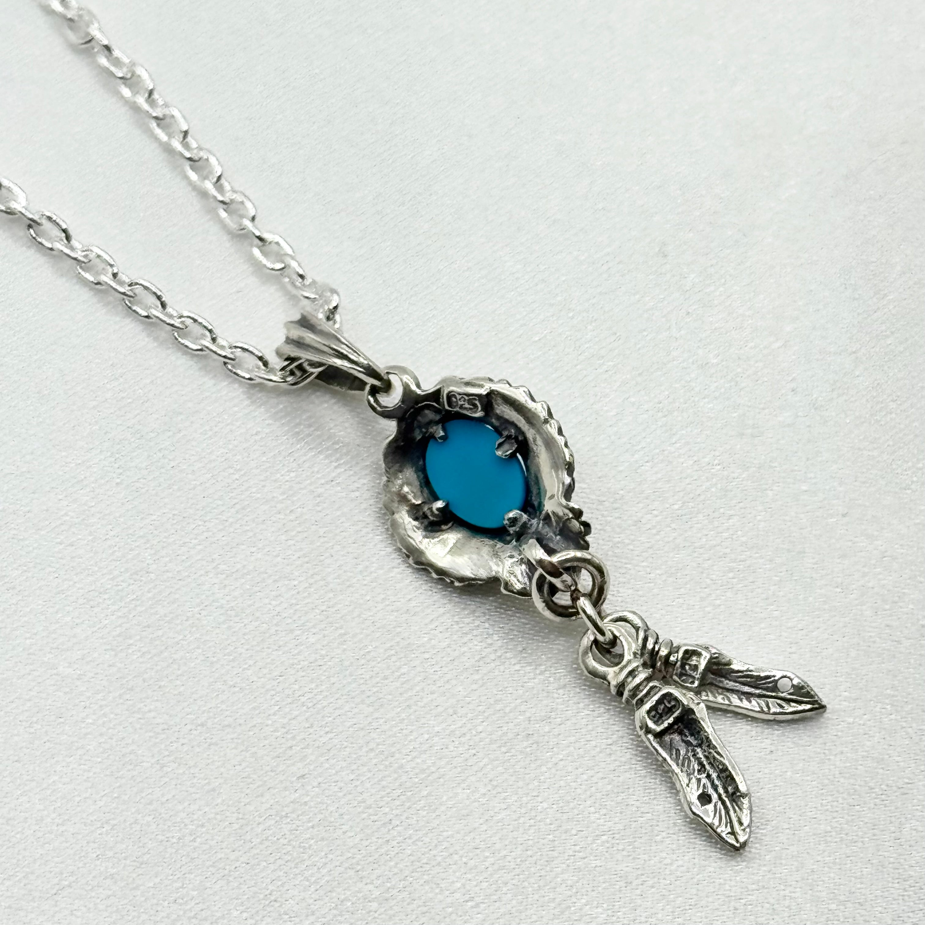 silver925 ターコイズネックレス 461