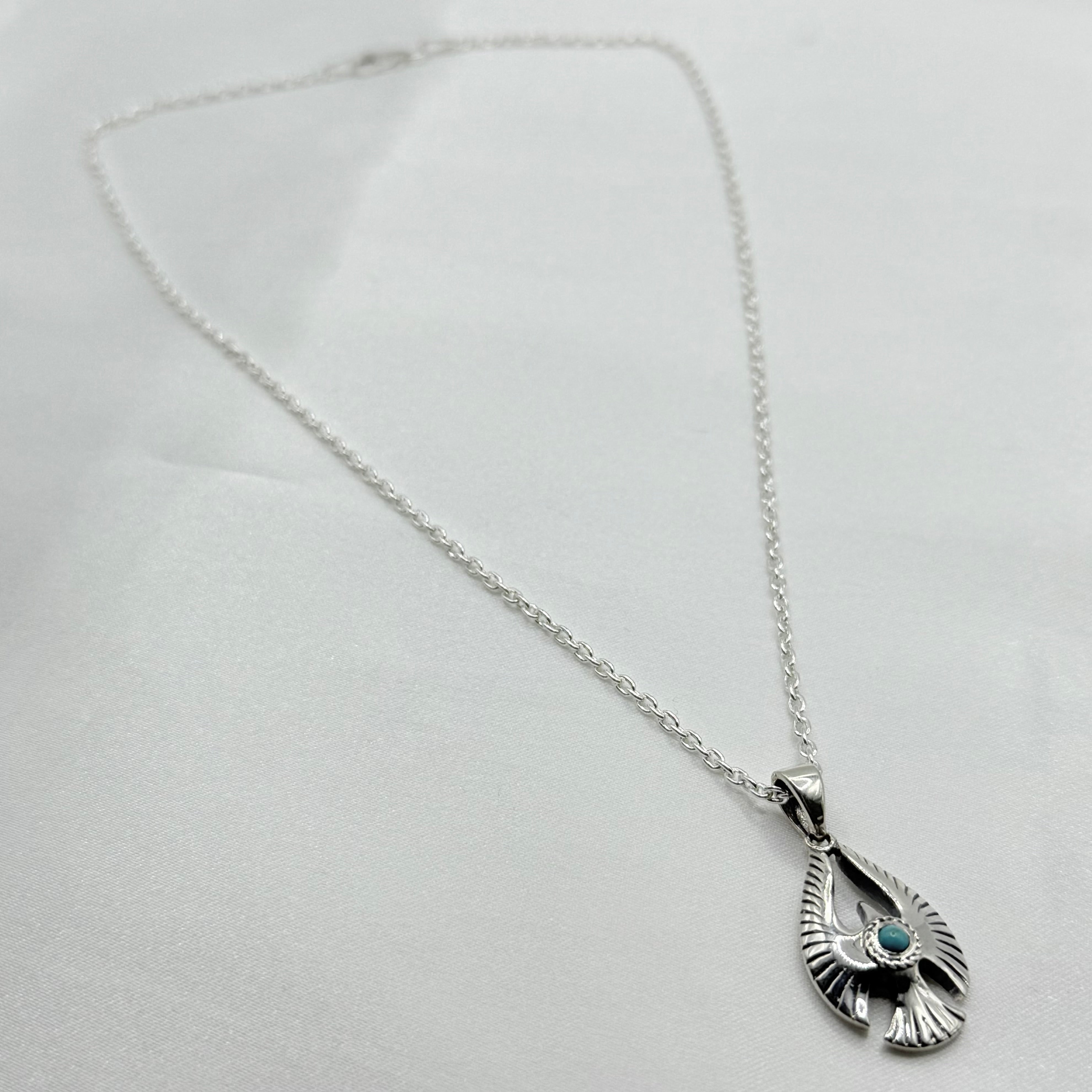 silver925 ターコイズネックレス 365