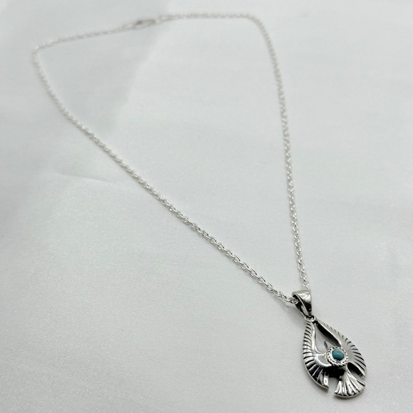 silver925 ターコイズネックレス 365