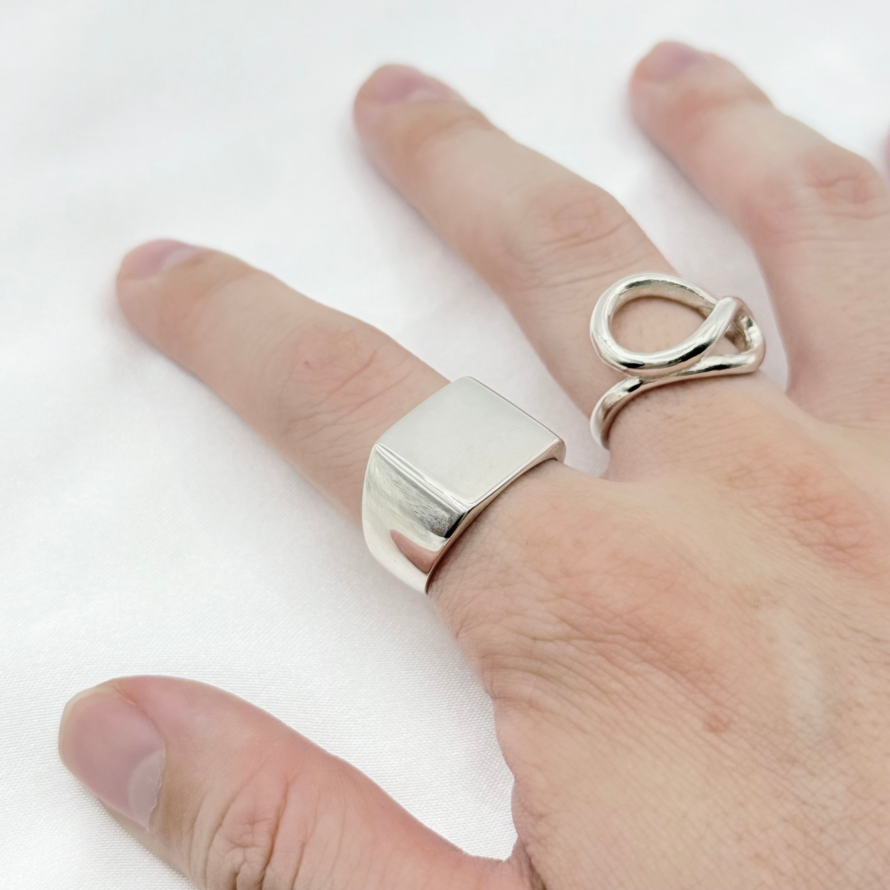 silver925 スクエアリング 472