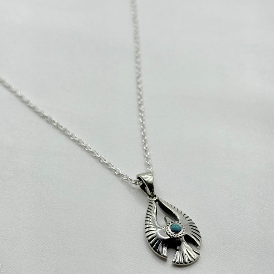 silver925 ターコイズネックレス　365