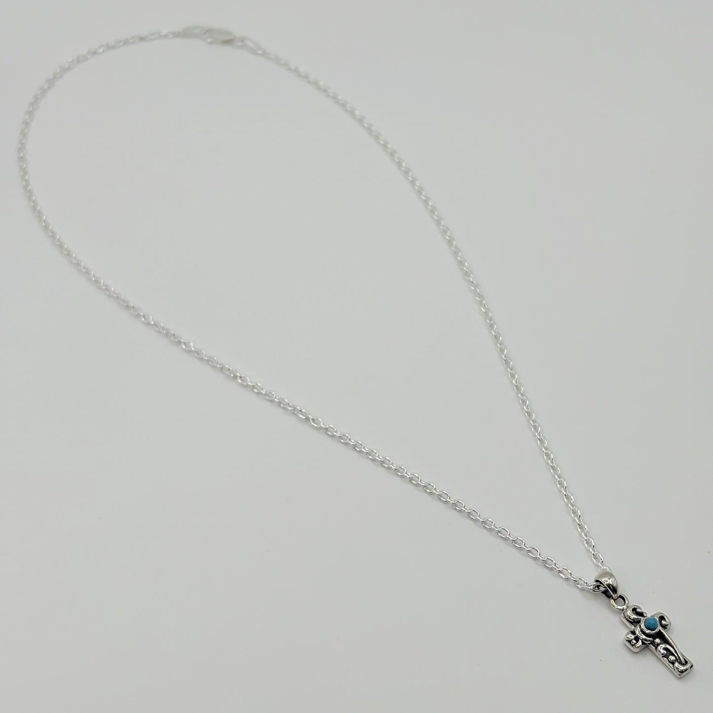 silver925 ターコイズネックレス 487