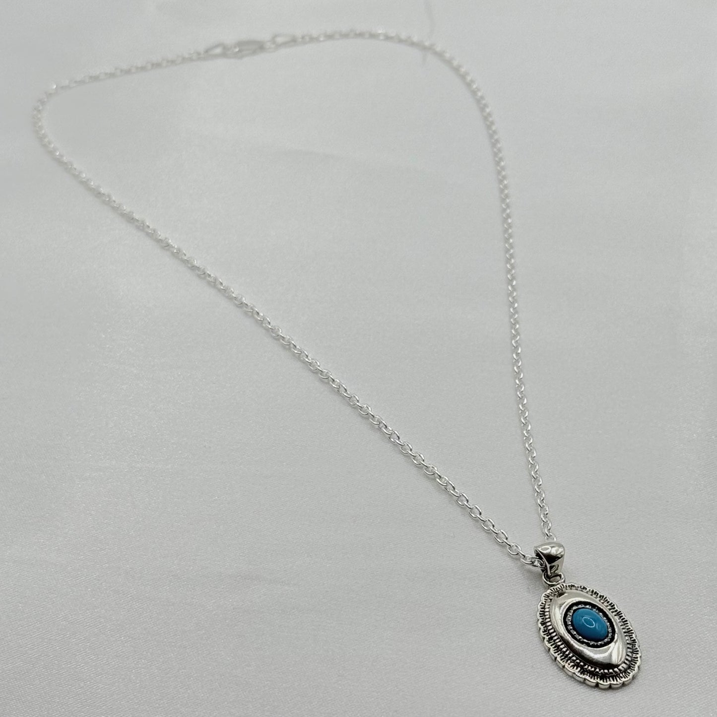 silver925 ターコイズネックレス　369