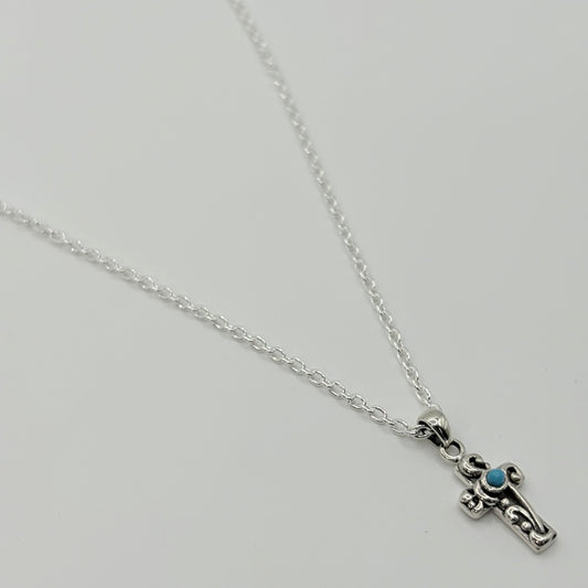 silver925 ターコイズネックレス 487