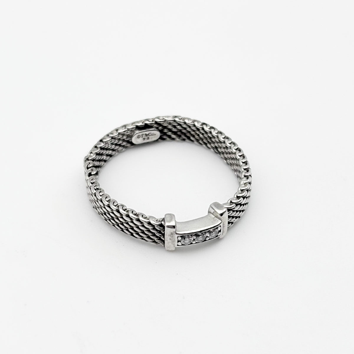 Tiffany&Co. サマセット メッシュ 3P リング