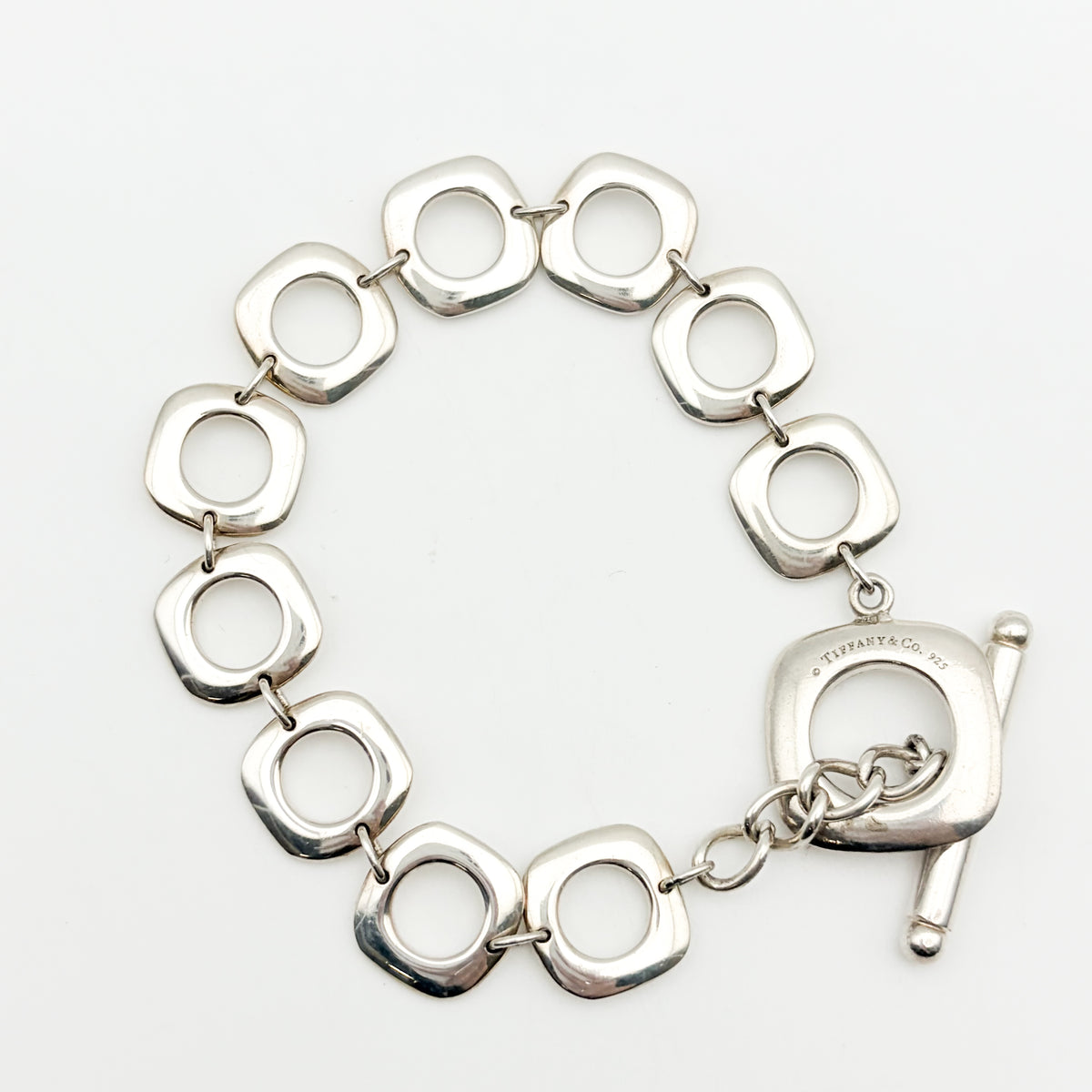 Tiffany&Co. スクエア クッション リンク ブレスレット