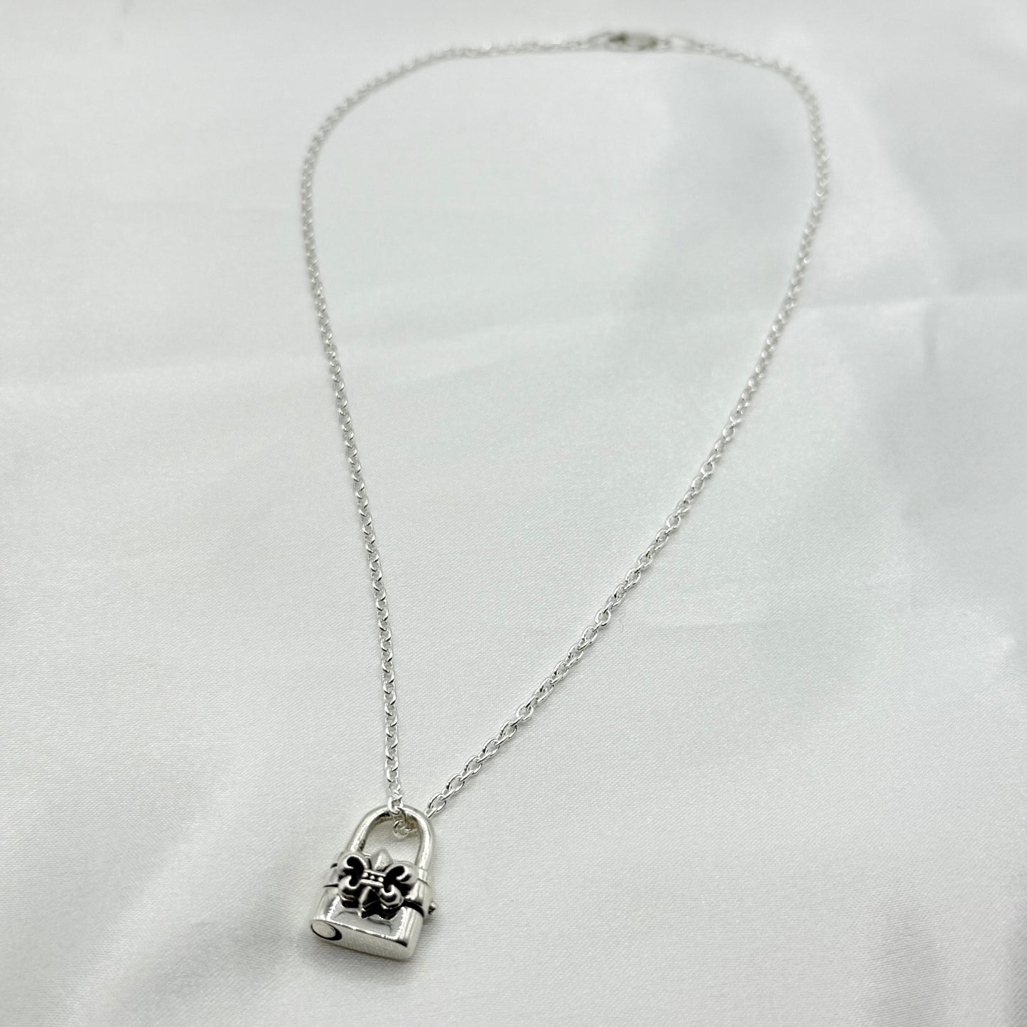 silver925 南京錠ネックレス 448